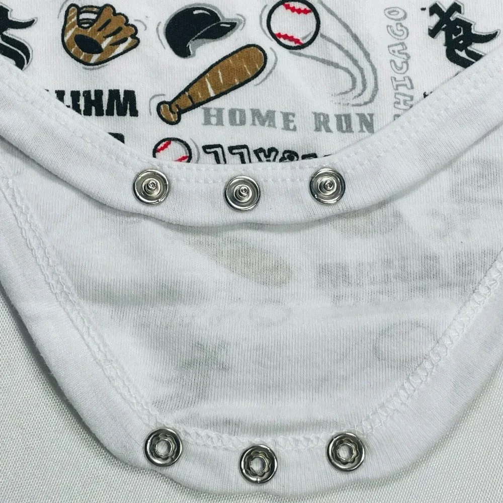 MLB Chicago White Sox Logo Team Athletics Baby 0 To 3 Months One Piece Baseball - Picture 8 of 8